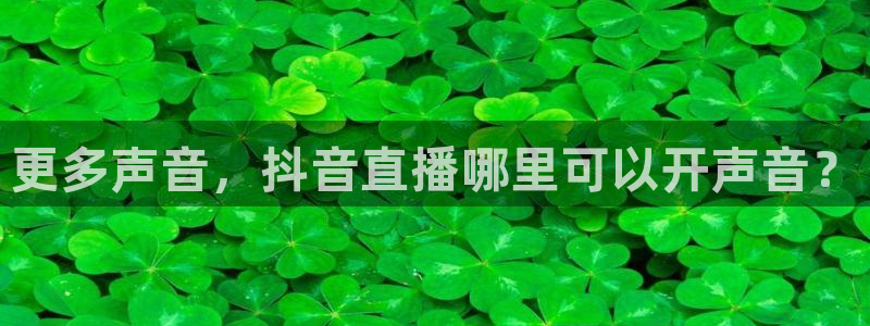 斗球体育app手机版：更多声音，抖音直播哪里可以开声音？