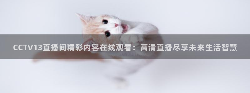 斗球直播免费观看入口：CCTV13直播间精彩内容在线观看：高清直播尽享未来生活智慧